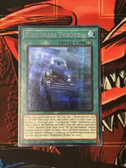 Yugioh! Nightmare Throne MP25-EN072 Prismatic Secret Rare NM - Image 1
