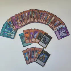 Vintage YuGiOh tcg lot of 53 cards 1996 Mix of English Japanese and Korean Cards - Image 1