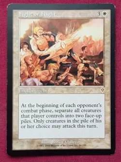Magic The Gathering INVASION FIGHT OR FLIGHT white card MTG - Image 1