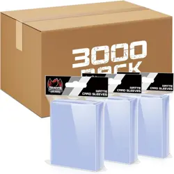 3000 Counts Card Sleeves TopLoaders for Trading Cards, Soft 3000 PCS, Clear - Image 1