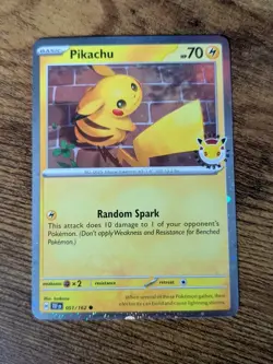 Pikachu Pokemon Day Cosmos Holo 051/162 SWIRL Stamped 30th Anniversary - NM - Image 3