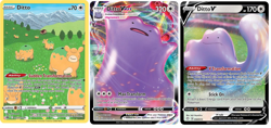 Pokemon TCG Ditto - V, MAX, Crown Zenith: Galarian Gallery, Near Mint, lot of 3 - Image 1