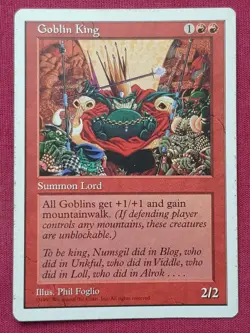 Magic The Gathering 5TH EDITION GOBLIN KING card MTG - Image 1