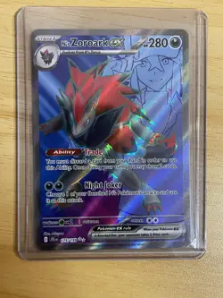 N's Zoroark EX Full Art Ultra Rare Holo 175/159 SV09 280 HP Stage 1 Pokemon TCG - Image 1
