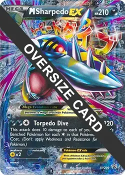 Heavily Played Mega Sharpedo EX - XY200 - Oversized Promo Pokemon Pokemon Overs - Image 1
