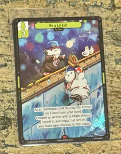 Vibes TCG 2025 National NSCC Promo Card - Be A Lil Evil - Pudgy Penguins Mantel - Image 1