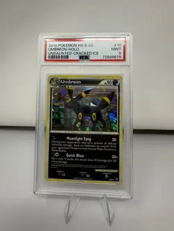 2010 UNDAUNTED POKEMON #10 UMBREON CRACKED ICE PSA 9 POP 46 - Image 1