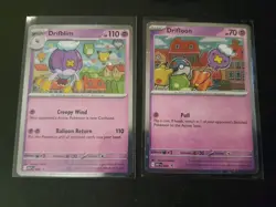 Drifloon 005 & Drifblim 006 BLACK STAR PROMO COSMOS HOLO MEGA EVOLUTION Pokemon - Image 1