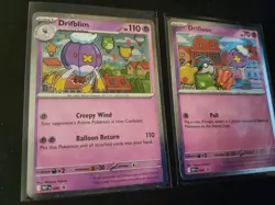 Drifloon 005 & Drifblim 006 BLACK STAR PROMO COSMOS HOLO MEGA EVOLUTION Pokemon - Image 3
