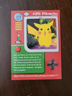 NM! Topps Pokemon TV Series TV2 Pikachu #25 Black Label Rare Textured Holo Foil - Image 3