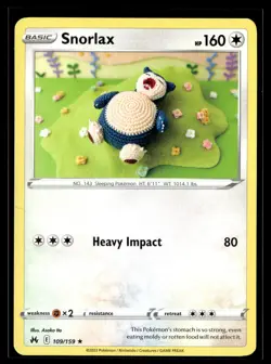 Pokemon TCG Crown Zenith #109/159 Snorlax VLP - Image 1