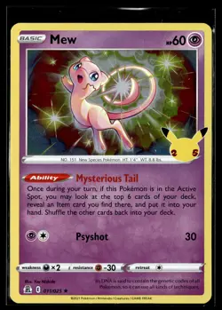 Pokemon TCG Celebrations #011/025 Mew - Image 1