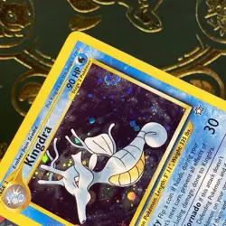 Pokemon TCG Kingdra 8/111 Neo Genesis Holo SWIRL DMG - Image 4