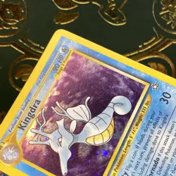 Pokemon TCG Kingdra 8/111 Neo Genesis Holo SWIRL DMG - Image 5