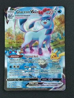 2021 Pokemon Sword Shield Evolving Skies Glaceon VMAX #209/203 - Image 1