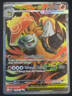 Mega Camerupt ex 156/132 Ultra Rare Mega Evolution Pokemon - Image 1