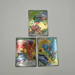 Pokemon TCG First Partner Illustration Collection Series 1 Kanto GEN 1 Starters - Image 1