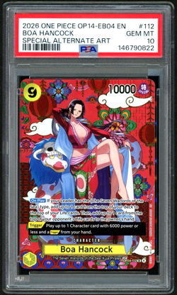 2026 ONE PIECE BOA HANCOCK SPECIAL AA EB04-THE AZURE SEA'S SEVEN #112 PSA 10 - Image 1