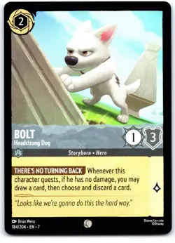 #184 Bolt - Headstrong Dog Playset x4 2025 Disney Lorcana Archazia's Island 4x - Image 2