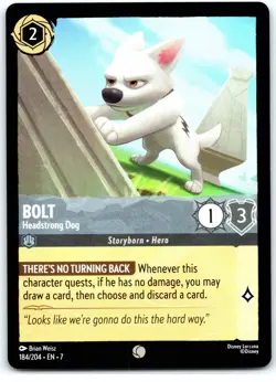 #184 Bolt - Headstrong Dog Playset x4 2025 Disney Lorcana Archazia's Island 4x - Image 4