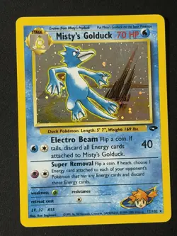 Misty's Golduck 12/132 Gym Challenge 2000 Holo Rare WOTC Pokemon Card TCG - Image 1