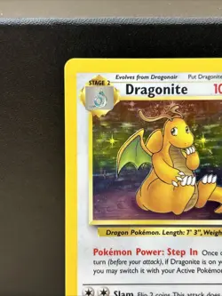 Pokemon TCG Dragonite 4/62 Fossil Holo Card Unlimited Edition Vintage - Image 2