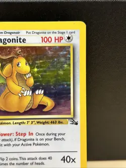 Pokemon TCG Dragonite 4/62 Fossil Holo Card Unlimited Edition Vintage - Image 3