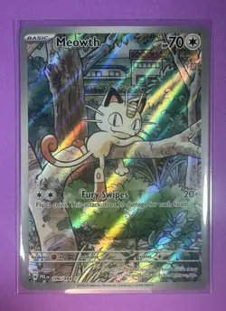 Meowth - Phantasmal Flames - Meowth 106/094 Illustration Rare NM/M Pokemon tcg - Image 1