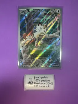 Meowth - Phantasmal Flames - Meowth 106/094 Illustration Rare NM/M Pokemon tcg - Image 2