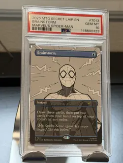 2025 MTG Secret Lair EN Brainstorm #7013 Spider-Man PSA 10 Gem Mint - Image 1