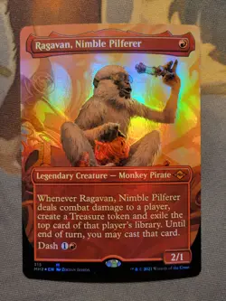 1x Ragavan, Nimble Pilferer (Borderless) [FOIL] Modern Horizons 2 Mythic MTG NM - Image 1