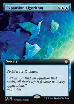Expansion Algorithm - Extended Art - Secrets of Strixhaven - MtG - NM - Image 1