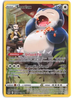 Snorlax TG10/TG30 Holo Trainer Gallery Rare Lost Origin Trainer Gallery Pokemon - Image 1