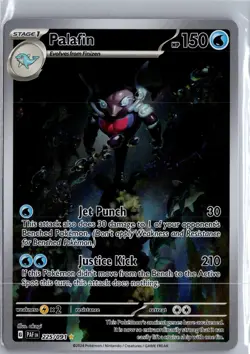 Palafin 225/091 Illustration Rare Paldean Fates Pokemon Near Mint - Image 1