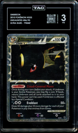 Pokemon Umbreon Prime 86/90 Undaunted Ultra Rare Holo TAG 3 - Image 1