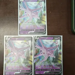 Pokemon TCG Espeon v Holo Ultra Rare Card Evolving Skies 064/203 NM/M - Image 1