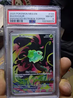 Pokemon TCG Bulbasaur 133/132 Psa 8 - Image 1