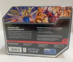 Pokemon TCG Slashing Legends Tin Zacian ex + Mini Portfolio Factory Sealed New - Image 4