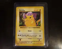 1999 Pokemon Pikachu Red Cheeks Base Set Shadowless 58/102 HP / DMG - Image 1