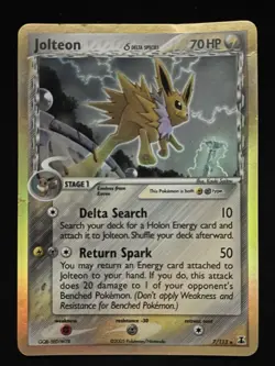Jolteon Pokemon TCG Delta Species Holo Rare Card 7/113 - Image 1