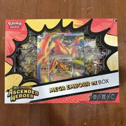 Pokemon TCG: ME Ascended Heroes Mega Emboar EX Factory Sealed Box - Image 1