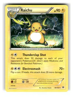 Raichu 49/162 Rare BREAKthrough Pokemon Lightly Played - Image 1