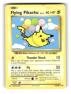 Flying Pikachu 110/108 Secret Rare Evolutions Pokemon Moderately Played - Image 1