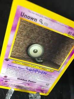 Unown Q 59/105 Neo Destiny 1st EDITION Pokemon TCG WotC NM Never Played! - Image 2
