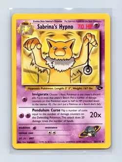 Sabrina's Hypno 56/132 Uncommon Gym Challenge Pokemon Unlimited Lightly Played - Image 1