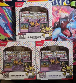 Pokemon Scarlet & Violet 151 Alakazam ex Collection Box Lot (3) - Image 1