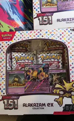 Pokemon Scarlet & Violet 151 Alakazam ex Collection Box Lot (3) - Image 3