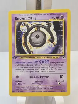 Pokemon 2001 Neo Discovery 1st Edition UNOWN M 49/75 NM - never played - Image 1