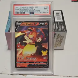Pokemon TCG Lance's Charizard V SWSH133 Black Star Promo Holo PSA 9 2021 - Image 3