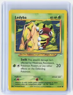 Ledyba 71/105 Common Neo Destiny Pokemon Lightly Played - Image 1